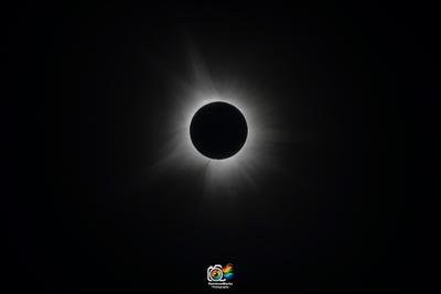 Composite of multiple totality shots April 8th, 2024 Total Eclipse from Trail of Tears State Park